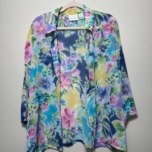 Vintage Alfred Dunner Women's Floral Kimono